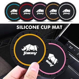 스즈키 2pcs 실리콘 자동차 워터 컵 홀더 코스터 안티 슬립 패드 매트 Jimny jb32 jb64