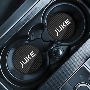 닛산 쥬크 F15 F16 자동차용 가죽 컵홀더 패드 2개 미끄럼 방지 물병 코스터 장식 액세서리