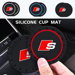 아우디 호환 콰트로 TT RS S라인 ABT 2.0 3.0 TDI 35TFSI A1 A2 A3용 실리콘 차량용 컵홀더 미끄럼 방지 패