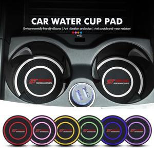 포드 2PC 자동차 컵홀더 논슬립 패드 내부 액세서리 ST 포커스 피에스타 레인저 에스코트 팔콘 플렉스 S-MA