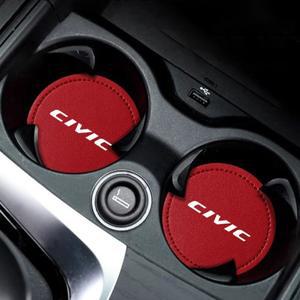 자동차 코스터 물컵 슬롯 미끄럼 방지 패드 인테리어 액세서리 혼다 호환 시빅 Fk7 Fk2 무겐 Fk8 타입 R 어