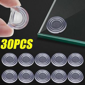10-30pcs 라운드 유리 미끄럼 방지 패드 투명 PVC 테이블 탑 쿠션 지속적인 흡입 컵 고정 도구 가구 액세서