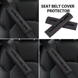 호환상품 지프 가죽 자동차 안전벨트 커버 조절 가능 어깨 미끄럼 방지 패드 보호 액세서리 랭글러 루비콘