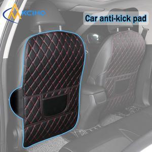 Kcimo PU 가죽 자동차 안티 킥 매트 시트 등받이 보호 커버 뒷좌석 방오 수납 패드 포함 액세서리