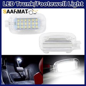 메르세데스 벤츠 호환 W221 W204 C-클래스 차량용 문 미러 램프용 2개 화이트 LED 트렁크/글로브 박스/풋웰