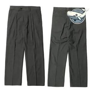 와이드슬랙스 스판 기모 남자 와이드 슬랙스 그레이 정장팬츠