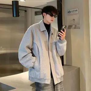 남친 모직 하프 빈티지 가을 봄 코트 짧은 칼라 점퍼 후드 BE3