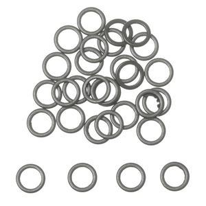 호환상품 30Pcs 2mm 4.4mm 5.3mm 잉어 낚시 O 링 Tippet 리그 블랙 메탈 플랫 라운드 매트 터미널 엔드  액