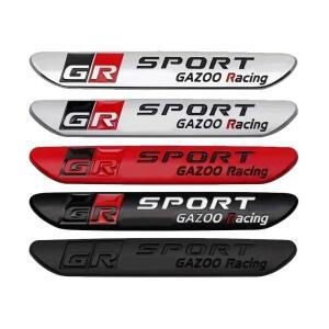 1PC 배지 자동차 측면 펜더 장식 GAZOO 레이싱 데칼 (도요타 GR 스포츠 RAV4 야리스 프리우스 비오스 레빈