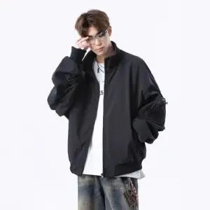 남친 봄가을 하이웨스트 코트 차이나 항공점퍼 트렌디 솔리드 바람막이 잠바 루즈핏 MF1