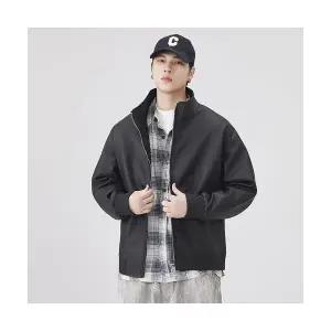 남성용 빈티지 캐주얼 가을 봄 가죽 트렌디 코트 블루종 항공 차이나 상의 잠바 MF3