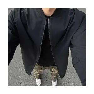 남친 블랙 자켓 파일럿 코트 쇼트 잠바 봄가을 항공 야구복 블루종 차이나 MF3