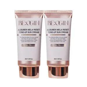 비오진 전인화 생얼 쌩얼 선크림 톤업 알부민 50ml 2개