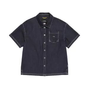 내셔널지오그래픽 키즈 데님 반팔 셔츠 NAVY K262USH010