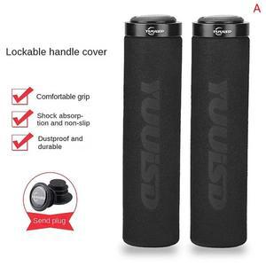 자전거 그립 스폰지 소프트 MTB 산악 핸들 바 커버 잠금 장치 미끄럼 방지 충격 흡수 스쿠터 사이클링