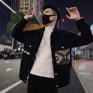 EAMT 남자 캐주얼 가을 바람막이 점퍼 코듀로이 코트 봄가을 자수 재킷 상의 YJ3