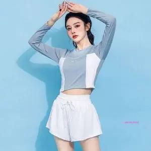 하이 스포티 웨이스트 모노키니 밴딩 래쉬가드 수영복jkl817