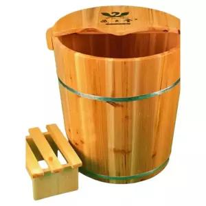 원목 히노끼 목욕 편백나무 양동이 바구니 사우나