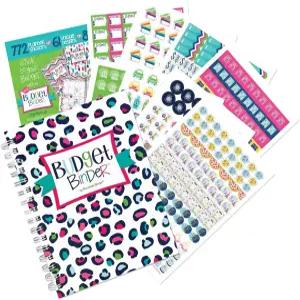 1 126개의 스티커가 붙은 예산 바인더 날짜 미상 월간 계획 및 재정 워크북 청구서 정리기 부채 저축