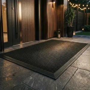 탄성 메쉬 표면 쿠션감 있는 편안함 우수한 먼지 포집 기능을 갖춘 24x36인치 헤비 듀티 현관문 매트