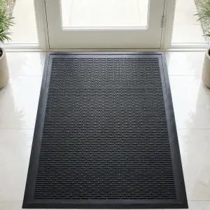 MaxMat 고무 스크레이퍼 도어 매트 - 실내 실외 출입 미끄럼 방지 로우 프로파일 먼지 포집 바닥 현관문