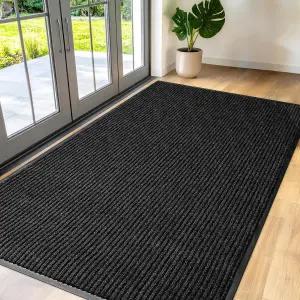 상업용 도어 매트 3피트 x 5인치 대형 산업용 바닥 미끄럼 방지 고무 백킹 실내 출입구 또는 비즈니스