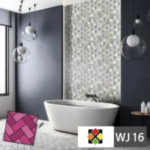 스티커 타일 벽지 혼합육각 접착식 벽타일 WJ16