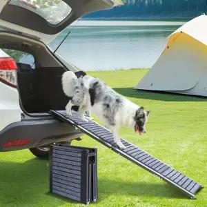 자동차용 63인치 롱 도그 램프 대형 애완동물용 접이식 트럭용 휴대용 미끄럼 방지 러그 표면이 있는