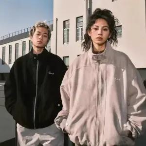 EAMT 남자 바람막이 점퍼 빈티지 스웨이드 코트 커플 자켓 봄가을 트렌치 YJ3