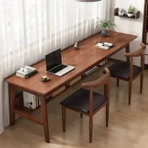 데스크 사무용 테스크탑 호두꽂이 북유럽 책상 우드슬랩 뿔의자_개 블랙가