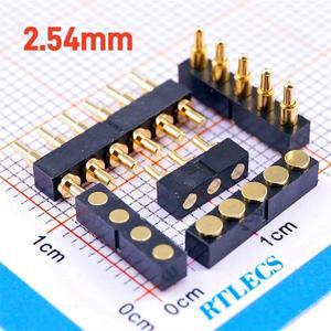 포고 핀 커넥터 배터리 용수스틸 부하 접촉 DIP 바늘  PCB 2 3 4 5 6 7 8 10 핀  7.0mm 높이 2.54mm 피치
