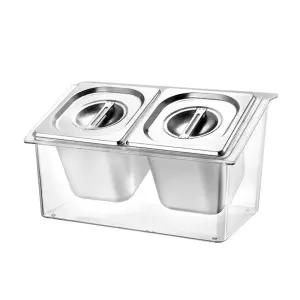 플라스틱 밧드 레스토랑 셀프바 단품 투명 받드 급식