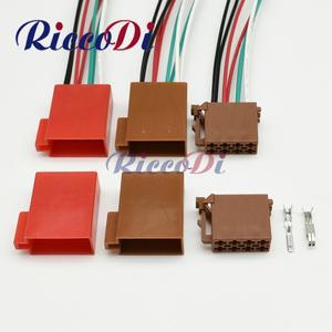 1세트 8 핀 TE Tyco 중간 슬롯 자동 ISO 라디오 CD 커넥터 toyota호환 lexus호환 용 3.5mm 남성 여성 플러