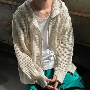 EAMT 남친 니트 가을 바람막이 점퍼 펀칭 아우터 가디건 에어컨복 긴팔 래쉬가드 상의 YJ3