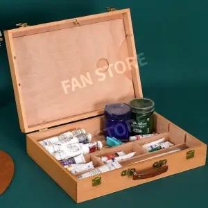 보관상자 나무 우드 보관함 휴대용 상자 유화도구