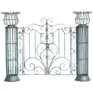 대문 정원 식물 넝쿨 스탠드 아치 철제 빈티지 야외 아치형