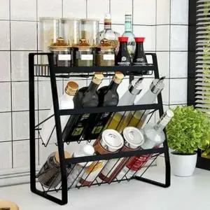 [생활] 정리함 미니선반 양념 수납장 철제 와인 주방 폭좁은