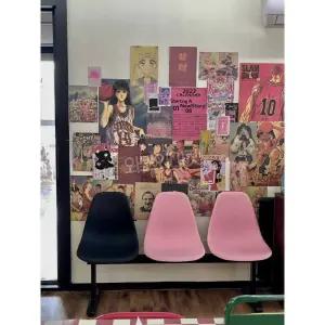 야외 인용무광화이트 등받이 지하철 정류장의자 포토존