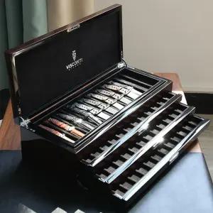 상자 원목 다단계 보관함 고광택 정리함 4단스트랩