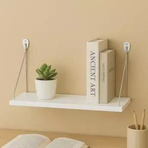 [SBD] 벽선반 우드선반 무타공 화이트 공간데코 30x19.5cm