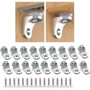 [미국배송] YOWPEY 20개 선반 지지대 핀 키트 브래킷 홀더 교체용 받침대 캐비닛 주방 가구 책꽂이 잠금 핀(원형+실버)