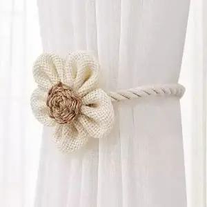 [하프클럽/알티피아]커튼 액세사리 자석줄 플라워 타이백 커텐 밴드 집게