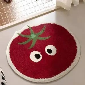 [골드스마일]토마토 아보카도 빨아쓰는 디자인 욕실 현관 자카드 터그 발매트