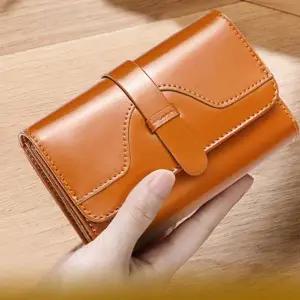 동전 리얼 레드 소가죽 카멜 지갑 수납 카드 3단 블랙