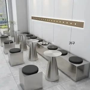 디자인 탁자 커피숍 분리기 실버 용기 원형 인리스 스텐