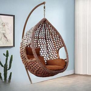라탄 그네의자 우드 그네 체어 둥지 행잉 실내용 1인용 의자 흔들