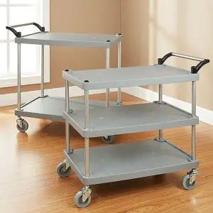 [골드스마일]플라스틱써빙카트 식당서빙 써빙카 웨건 주방운반 3단
