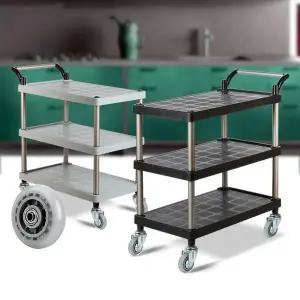 [골드스마일]플라스틱 PP 3단 특대 무소음바퀴 이동식카트 트레이 이동식트레이