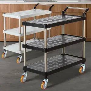 [골드스마일]플라스틱 PP 3단 특대 와인바퀴 서빙카 트롤리 주방 이동식트레이