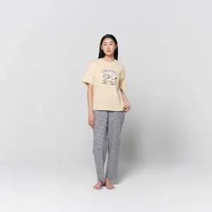 [애니바디]공용 면 9부 팬츠-잔체크 ANLB24311 ecj